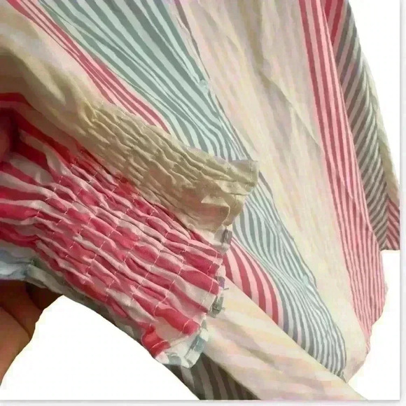 New Striped button down ladies Size large maxi curved hem dress - Picture 5 of 7